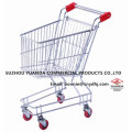 4 Wheels 17L Steel Chrome Galvanized Supermarket Shopping Trolley